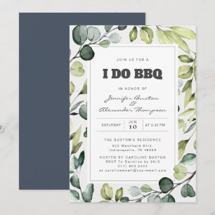 Elegant Eucalyptus groen doe ik BBQ party Kaart