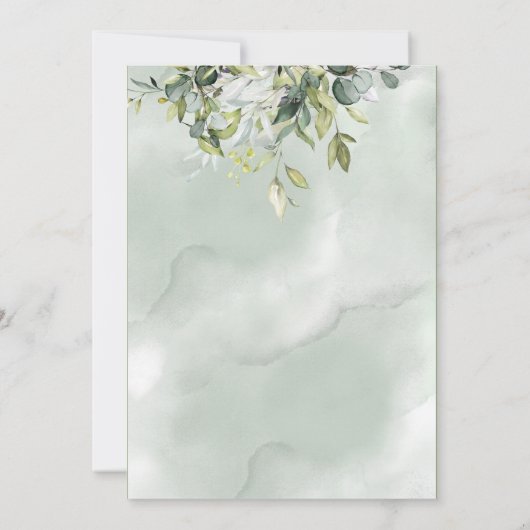 Elegant Eucalyptus groen goud Afstuderen Kaart (Achterkant)