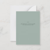 Elegant Eucalyptus groen modern Vrijgezellenfeest Notitiekaartje (Achterkant)