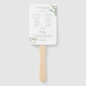 Elegant Eucalyptus groen programma Handwaaier (Achterkant)