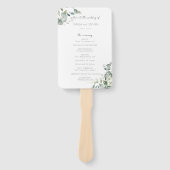 Elegant Eucalyptus groen programma Handwaaier (Voorkant)