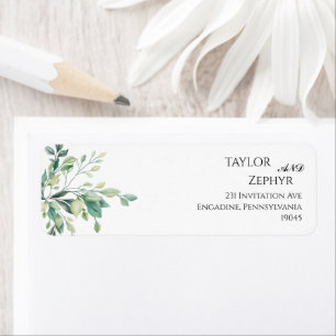 Elegant Eucalyptus groen RSVP retouradres Etiket