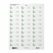 Elegant Eucalyptus groen RSVP retouradres Etiket (Full Sheet)