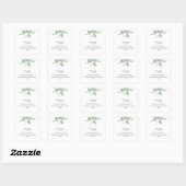 Elegant Eucalyptus groen RSVP retouradres Vierkante Sticker (Vel)