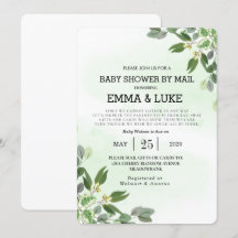 Elegant Eucalyptus groen Succulent Baby shower