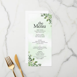 Elegant Eucalyptus groen Succulent diner Menu