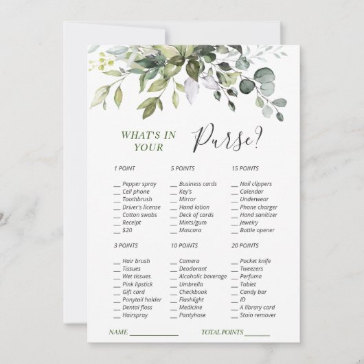 Elegant Eucalyptus Groen Vrijgezellenfeest Gam Kaa Kaart (Voorkant)