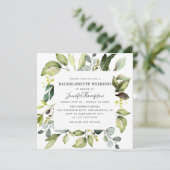 Elegant Eucalyptus groen vrijgezellenweekend Kaart (Staand voorkant)