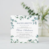 Elegant Eucalyptus groen vrijgezellenweekend Kaart (Staand voorkant)