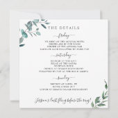 Elegant Eucalyptus groen vrijgezellenweekend Kaart (Achterkant)