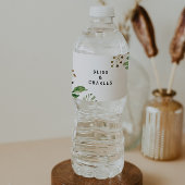 Elegant Eucalyptus groen waterflesje label Waterfles Etiket