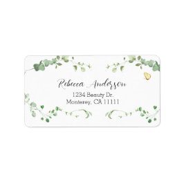 Elegant Eucalyptus Groene Bruidsmode  Etiket