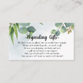 Elegant Eucalyptus Honeymoon die goed wil Informatiekaartje (Voorkant)