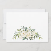 Elegant Eucalyptus Ivory White Roses Wedding Save The Date (Achterkant)