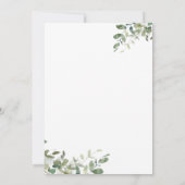 Elegant Eucalyptus Ivy Vrijgezellenfeest Kaart (Achterkant)