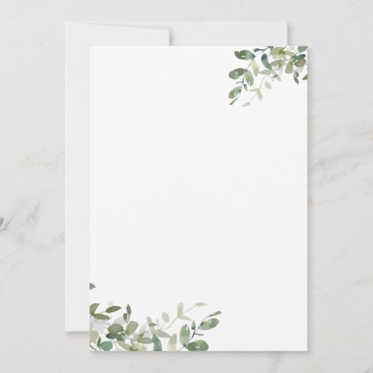 Elegant Eucalyptus Ivy Vrijgezellenfeest Kaart (Achterkant)