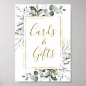 Elegant Eucalyptus Kaarten en cadeaubonnen Poster (Voorkant)