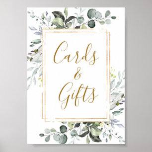 Elegant Eucalyptus Kaarten en cadeaubonnen Poster