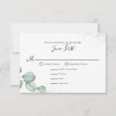 Elegant Eucalyptus laat een eenvoudige keuze aan m RSVP Kaartje (Voorkant)