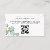 Elegant Eucalyptus laat een eenvoudige QR-code voo Visitekaartje (Voorkant)