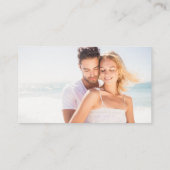 Elegant Eucalyptus laat eenvoudige foto-QR-code ac Visitekaartje (Achterkant)