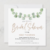 Elegant Eucalyptus laat script Vrijgezellenfeest a Kaart (Voorkant)