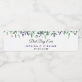 Elegant Eucalyptus Lavender Beste dag ooit Waterfles Etiket (Enkel label)