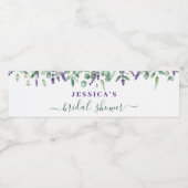 Elegant Eucalyptus Lavender Vrijgezellenfeest Waterfles Etiket (Enkel label)