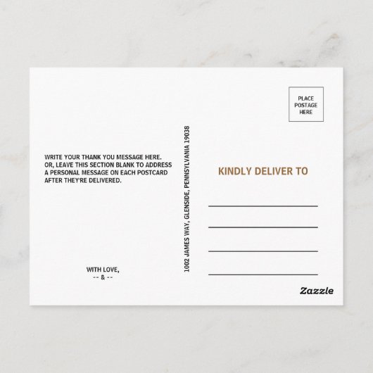 Elegant Eucalyptus Leaf Greenery Hartelijk dank Briefkaart (Achterkant)