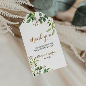 Elegant Eucalyptus Leaf Greenery Hartelijk dank Cadeaulabel