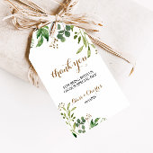 Elegant Eucalyptus Leaf Greenery Hartelijk dank Cadeaulabel