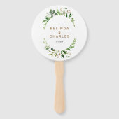 Elegant Eucalyptus Leaf Greenery Wedding Handwaaier (Voorkant)