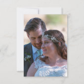 Elegant Eucalyptus Leaf Script Foto Dank u Bedankkaart (Achterkant)