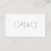 Elegant Eucalyptus Leaf Wedding Reception Details Informatiekaartje (Achterkant)