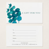 Elegant Eucalyptus Leaves Cadeaubon Visitekaartje (Voorkant /achterkant)