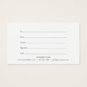 Elegant Eucalyptus Leaves Cadeaubon Visitekaartje (Achterkant)