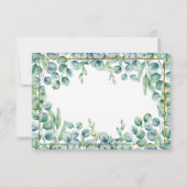Elegant Eucalyptus Leaves Greenery Floral Wedding RSVP Kaartje (Achterkant)