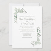 Elegant Eucalyptus Leaves Greenery Foliage Kaart (Voorkant)