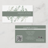 Elegant Eucalyptus Leaves Greenery Foliage Visitekaartje (Voorkant / Achterkant)