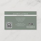 Elegant Eucalyptus Leaves Greenery Foliage Visitekaartje (Achterkant)