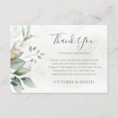 Elegant Eucalyptus Leaves Greenery Gold Wedding Bedankkaart (Voorkant)