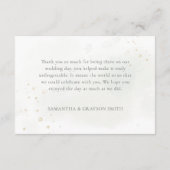 Elegant Eucalyptus Leaves Greenery Gold Wedding Bedankkaart (Achterkant)