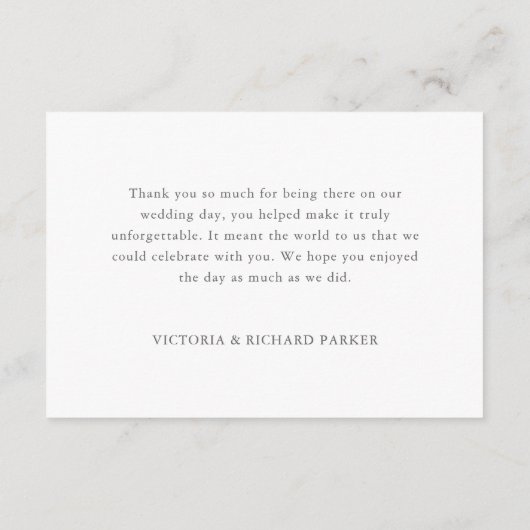 Elegant Eucalyptus Leaves Greenery Gold Wedding Bedankkaart (Achterkant)