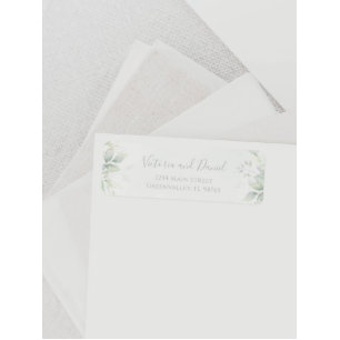 Elegant Eucalyptus Leaves Greenery Gold Wedding Bedankkaart