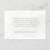 Elegant Eucalyptus Leaves Greenery Gold Wedding Bedankkaart (Achterkant)