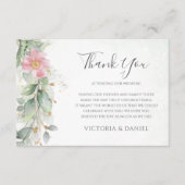 Elegant Eucalyptus Leaves Greenery Gold Wedding Bedankkaart (Voorkant)