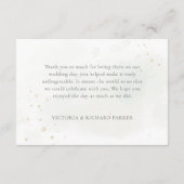 Elegant Eucalyptus Leaves Greenery Gold Wedding Bedankkaart (Achterkant)