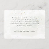 Elegant Eucalyptus Leaves Greenery Gold Wedding Bedankkaart (Achterkant)