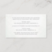 Elegant Eucalyptus Leaves Greenery Gold Wedding Informatiekaartje (Achterkant)