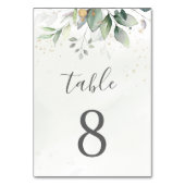 Elegant Eucalyptus Leaves Greenery Gold Wedding Kaart (Voorkant)